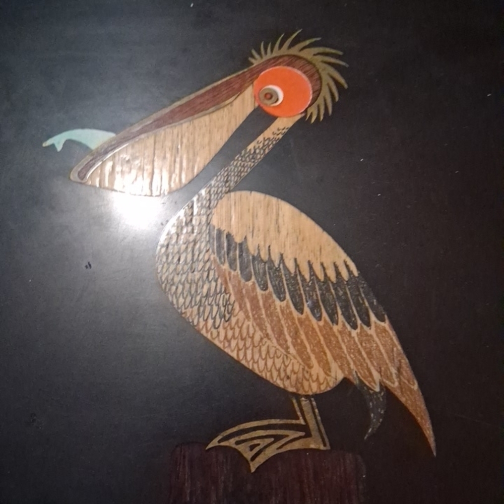 Handcrafted COUROC Pelican Bird Tray.